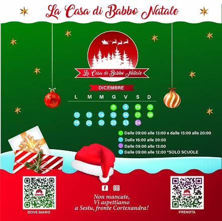 La casa di babbo natale a sestu, ogni stanza una avventura